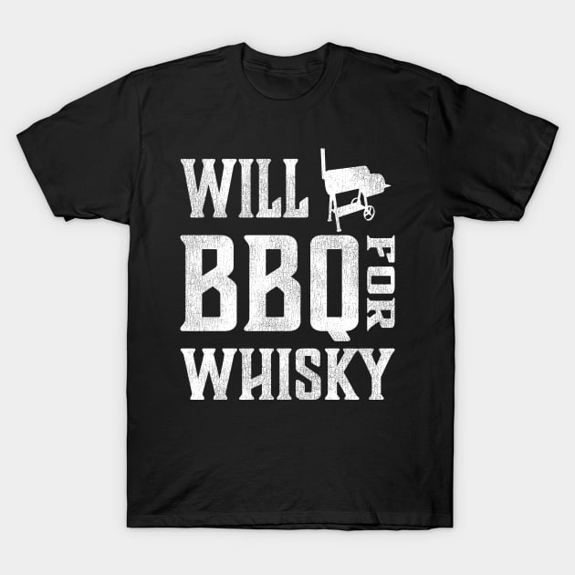 Will BBQ for Whisky - or maybe Beer, but definitely Whisky on the Rocks T-Shirt by Jas-Kei Designs